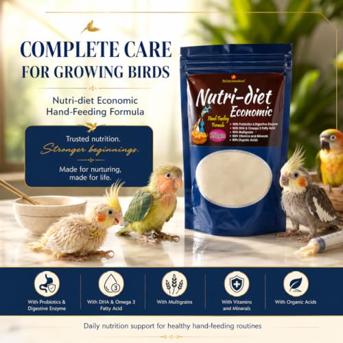 Image of Pet Care International (PCI) Economic Nutri-Diet Hand Feeding Formula || Healthy Baby Bird with All Essential Nutrients (250grm)