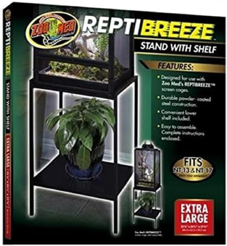 Zoo Med Repribreeze Stand XL Reptibreeze Beistelltisch aus langlebigem Metall mit Ablage, 65 x 62 x 71 cm