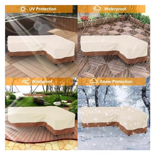 Housse de canapé d'angle imperméable bâche de protection extérieure anti-poussière - 7