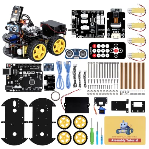 ELEGOO UNO R3 Smart Robot Car Kit V4 with Camera, Compatible...
