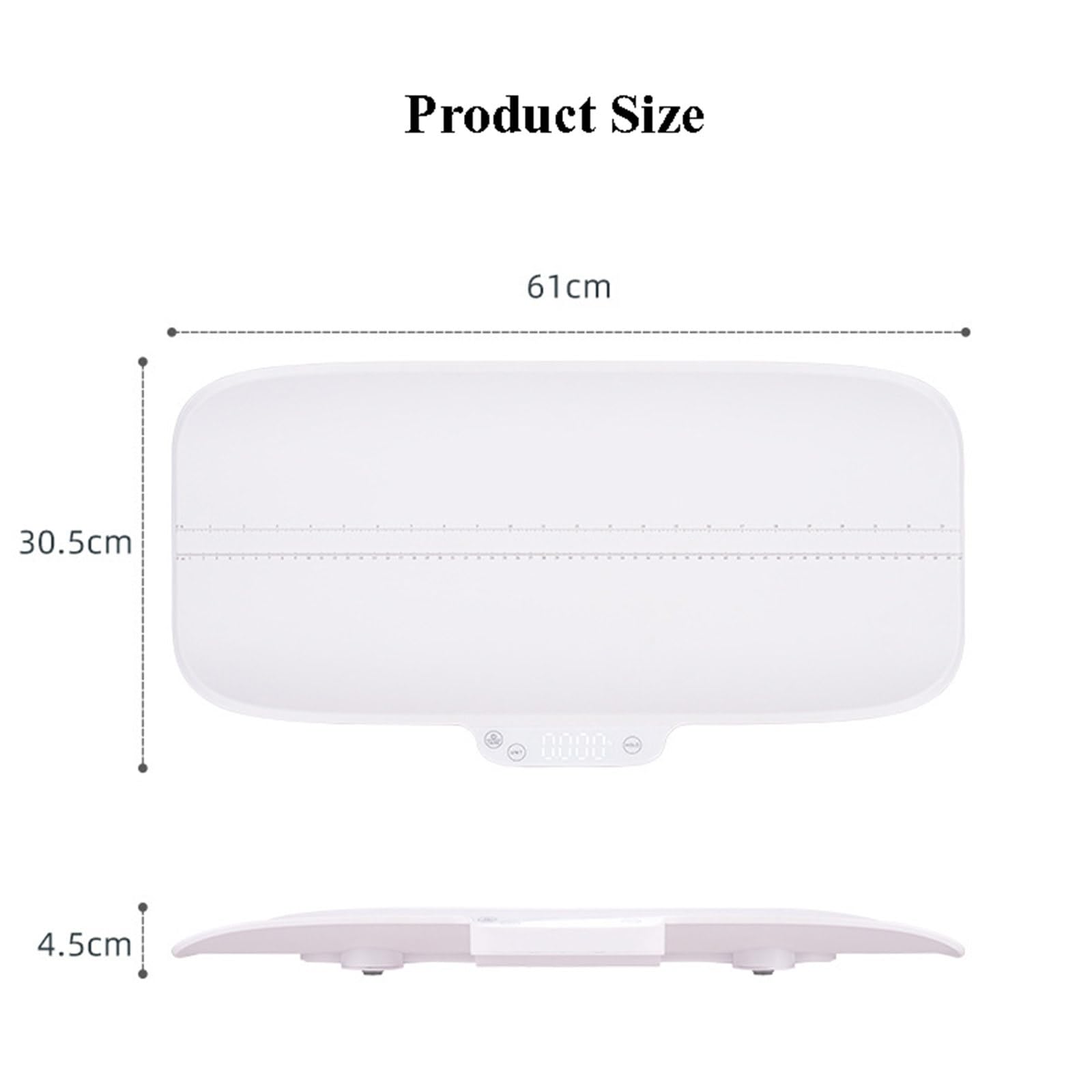 Báscula electrónica de peso para la salud del bebé, rango de 30Kg, báscula multifuncional ABS para mascotas pequeñas, longitud máxima de medición de 60CM
