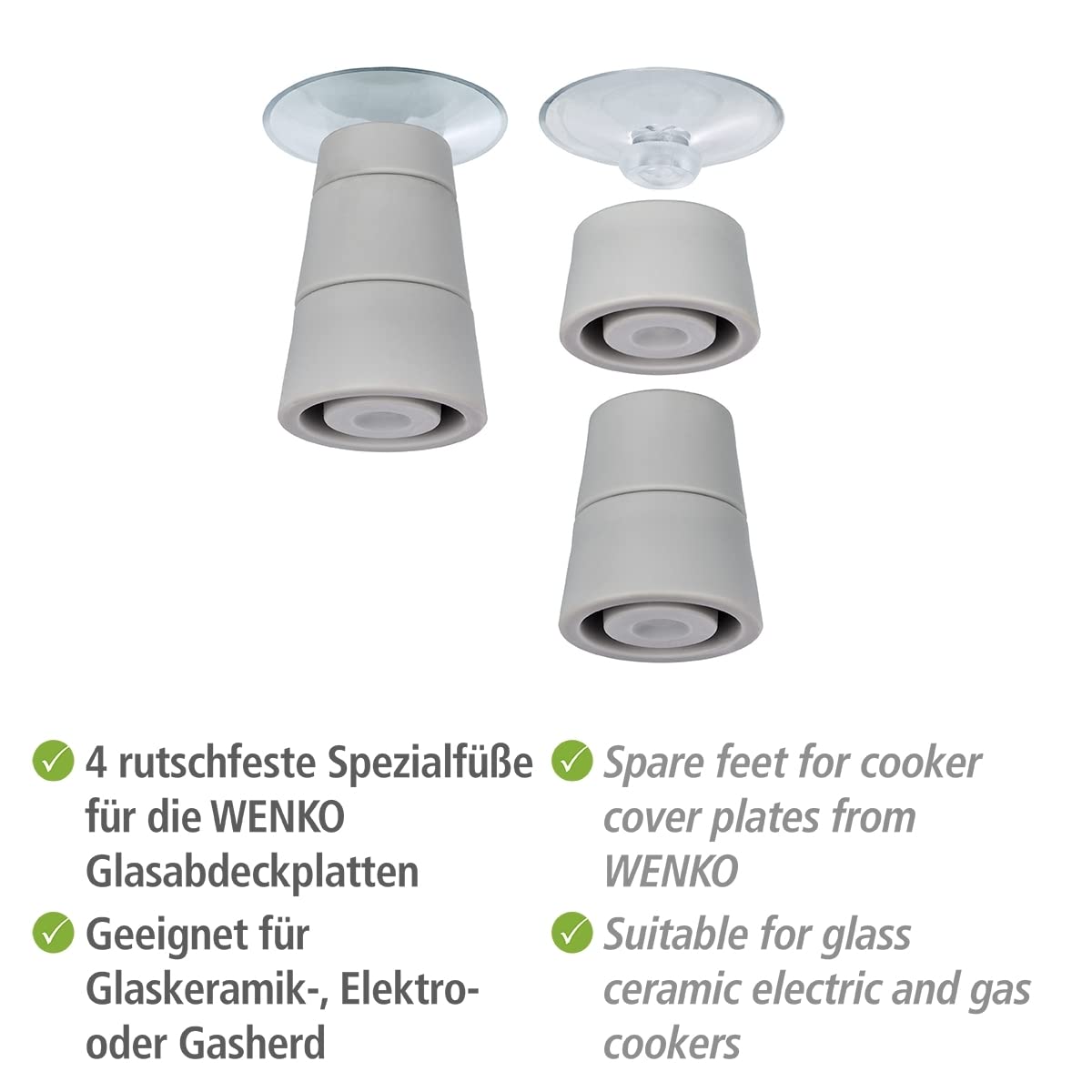 WENKO Coprifornelli Vetro Ardesia XL - Set 2 Pezzi Extra Largo Per Piani Cottura - Foto 4