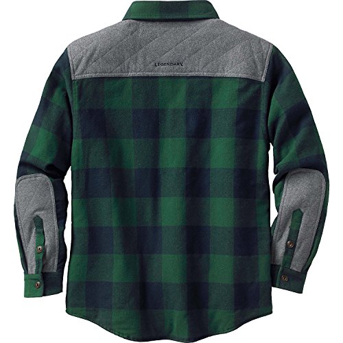 Legendary Whitetails Men's Woodsman Quilted Shirt Jacket Evergreen PlaidEvergreen Plaid XX-Large
