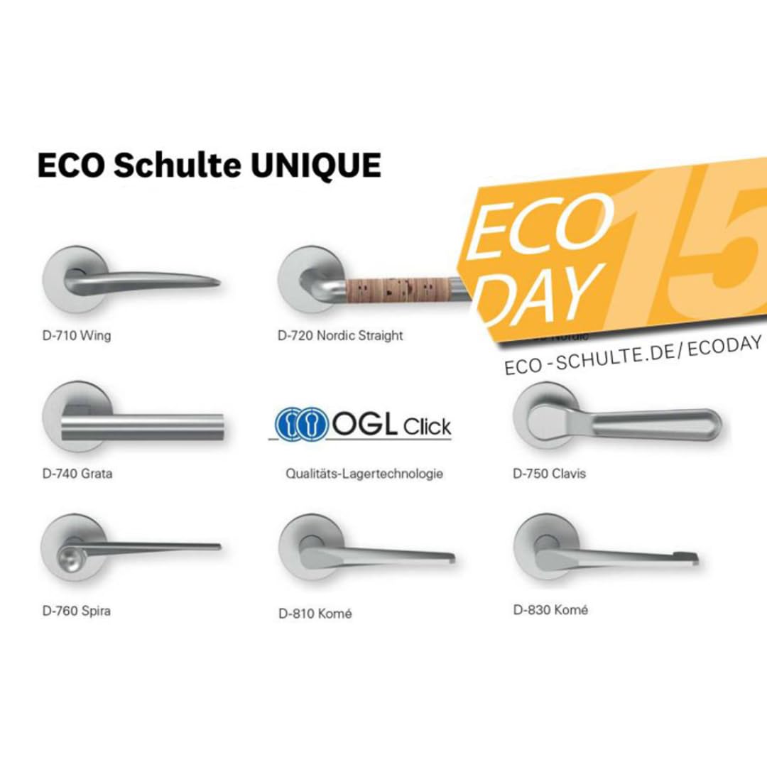 ECO-Schulte OGL D210 - Juego de hojas de pie cortas (9 mm, FS ER BL PZ, 72 mm, rodamientos deslizantes sin mantenimiento, grosor de la puerta: 40-66 mm, 13,5 x 4,5 x 17 cm)
