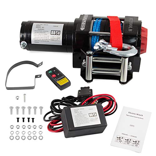 Load Capacity Electric Winch Kit Waterproof IP67 Winch with Hawse Fairlead, Synthetic Rope