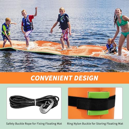 Tappetino galleggiante, design resistente a 3 strati, double-face per un uso versatile, perfetto per rilassarsi sul fiume, sul mare e in piscina