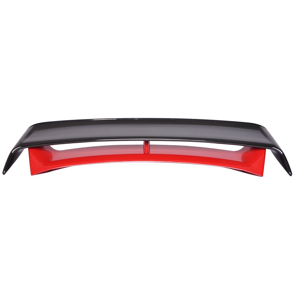 IKON MOTORSPORTS, Trunk Spoiler Compatible with 2009-2021 Nissan 370Z Coupe (Excludes Convertible), N Style Painted #A54 Vibrant Red & #GBT Black ABS
