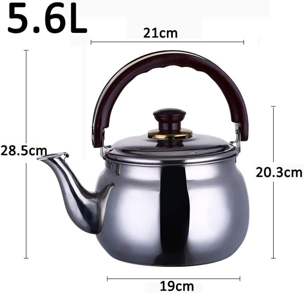 Whistling Tea Kettle for Stove top Kettle Stainless Steel Home Kitchen Induction Cooker Gas General Automatic Whistle Health ()