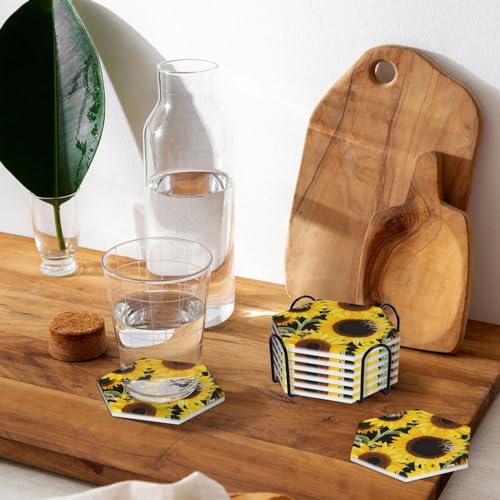 Dessous de verre céramique de qualité supérieure avec support métallique - 7