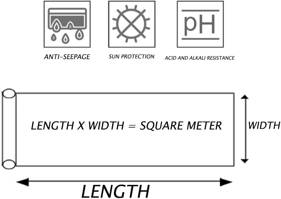 Heavy Duty Pool Membrane Pond Liner, Flexible Impermeable Film for Landscaping, Lightweight & Portable Reinforced Design, Blue, 4x12m - Durable Water Garden Liner