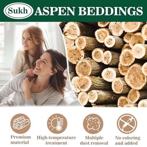 Sukh Roupa de cama para hamster Aspen de 400 ml - Aspen Shavings Pet Supplies roupa de cama e areia