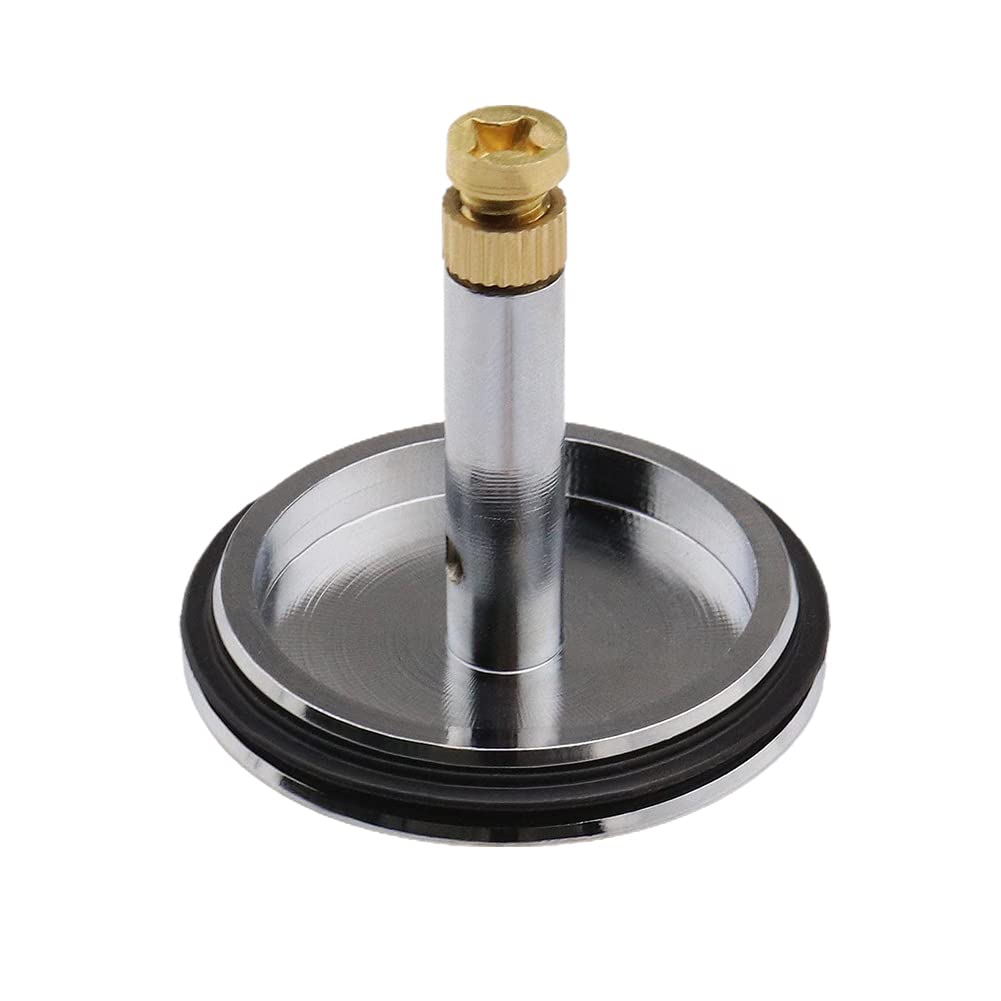 Tappo di scarico per vasca da bagno da 43 mm, cuneo per vasca da bagno, lunghezza regolabile 50 mm-55 mm, guarnizione di ricambio per scarico del lavandino, pulsante in ottone, confezione da 1