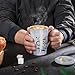ALBISS Taza de café de mármol gris de 400 ml con grabado dorado Imagen de ALBISS Taza de café de mármol gris de 400 ml con grabado dorado