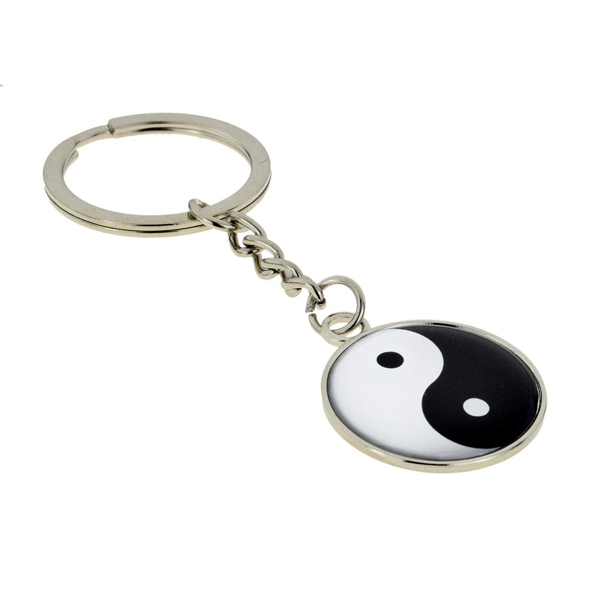 Gtr-Prestige Giftware Silver Yin & Yang Design Keyring