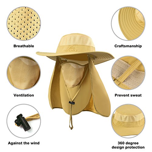 Image of Fishing Hat,Sun Cap with UPF 50+ Sun Protection and Neck Flap,for Man and Women