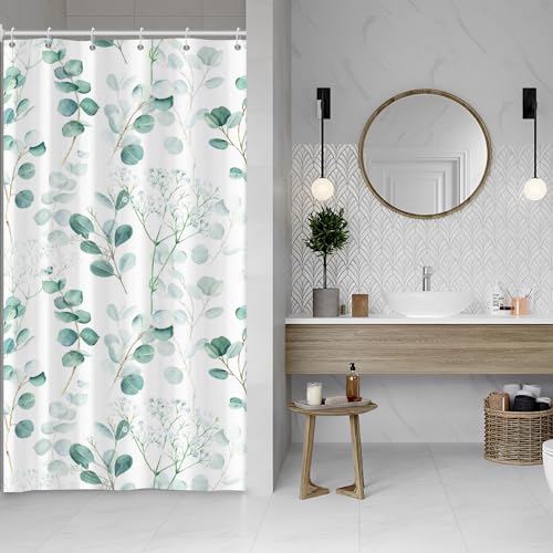 ASDCXZ Eucalyptus Leaves Shower Curtain 90x180 cm