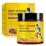 Bee Venom Cream 120g, Arthritis & Joint Pain Relief Cream with Glucosamine, Chondroitin, Deep Penetrating Gel to Soothe Muscle Stiffness in Knee, Back, Neck, Hands, Feet