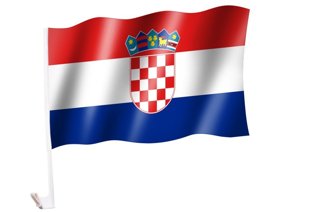 Flaggenfritze Autoflagge Kroatien – 30 X 40 Cm, Mit Halter Für Die Seitenscheibe