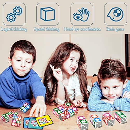 Wooden Pattern Matching Puzzle Game Popular Board Games for Family Night, The Puzzle Game 2.0 Match Building Cubes Educational Toy for Kids and Adults Age 4+ 3 51HWeILlD1L. AC