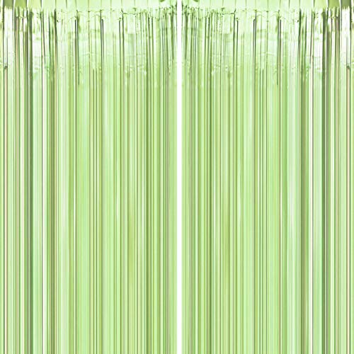 Green Tinsel Foil Fringe Curtains Tropical Jungle Safari Animals ...