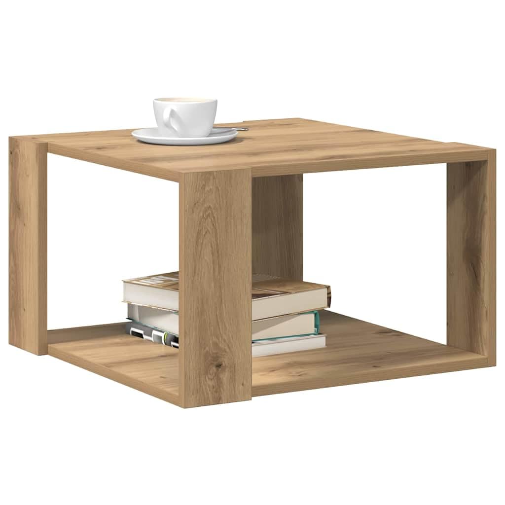 VIDAXL - Coffee Table - Artisan Oak - Brown - 51.5 x 51.5 x 30 cm