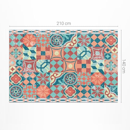 Tapis extérieur rectangle 140x210 cm imperméable et résistant pour jardin - 4