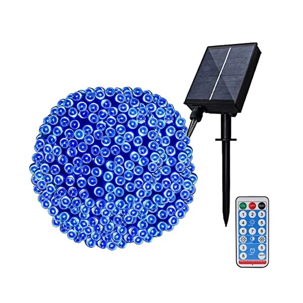 JIMACRO Solar Lichterkette Außen, 22M 200LED Solar Lichterkette mit Fernbedienung, Verbessertes Solarpanel Wasserdichte…