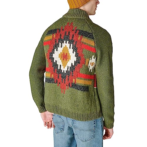 Lucky Brand Men's Southwestern Print Full Zip Bomber Sweater2