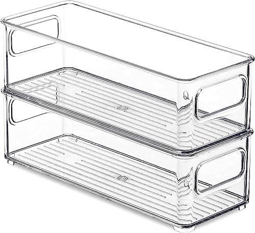 LISHONN Stackable Acrylic Fridge Organizer Sturdy Pantry And Refr...