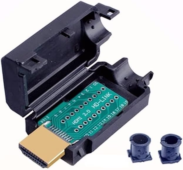 Uniquers HDMI Male Plug Breakout Board Adapter - Solderable Connector for Custom Cable