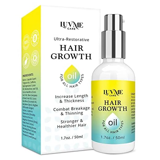 Luv Me Care Hair Growth Oil Hair Growth Serum for Thicker Longer Fuller Healthier Hair,Biotin & Castor oil & Rosemary Oil for Hair Growth, Prevent Hair Loss & Thinning, Women & Men, All Hair Types 1.7 oz