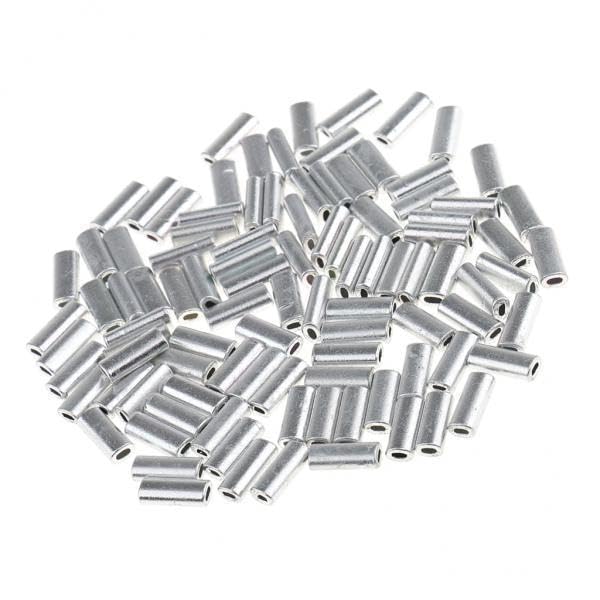 Bnf® 5x100pcs Single Aluminum Fishing Crimp Sleeves Tube Wire Leader Sleeve 1.2mm Sporting Goods | Fishing | Terminal Tackle | Crimps & Sleeves-picture-12