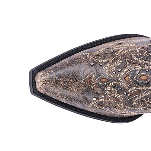 Laredo Womens Vanessa Snip Toe Dress Boots Mid Calf Mid Heel 2-3" - Beige, Black - Size 11 B #TOP5