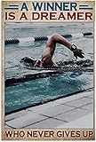 Photo Gallery a winner is a dreamer wall art motivational vintage poster piscina nuotatore stampa su tela tema sportivo poster senza cornice appassionato di nuoto casa camera da letto soggiorno decorazione della Photo Gallery a winner is a dreamer wall art motivational vintage poster piscina nuotatore stampa su tela tema sportivo poster senza cornice appassionato di nuoto casa camera da letto soggiorno decorazione della