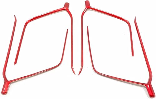 Cubierta decorativa para reposabrazos de puerta de automóvil, compatible con Toyota RAV4 2019 2020 2021 2022 2023 RAV 4 XA50 (color rojo-1)