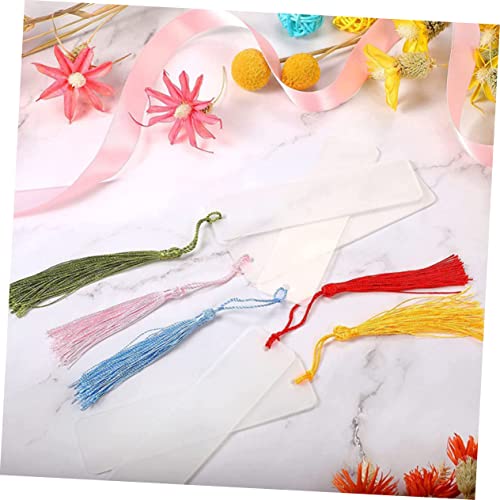 Marque-pages acryliques DIY avec pompons multicolores pour accessoires - 7