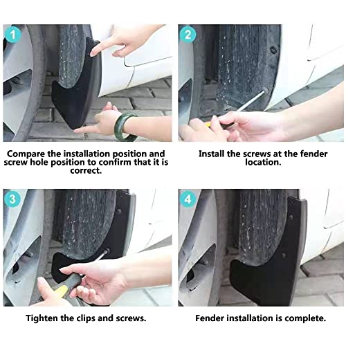 Image of Car Mudguard Fender, Mud Flaps, Splash Guards, Compatible with Honda Fit 2014 2015 2016 2017