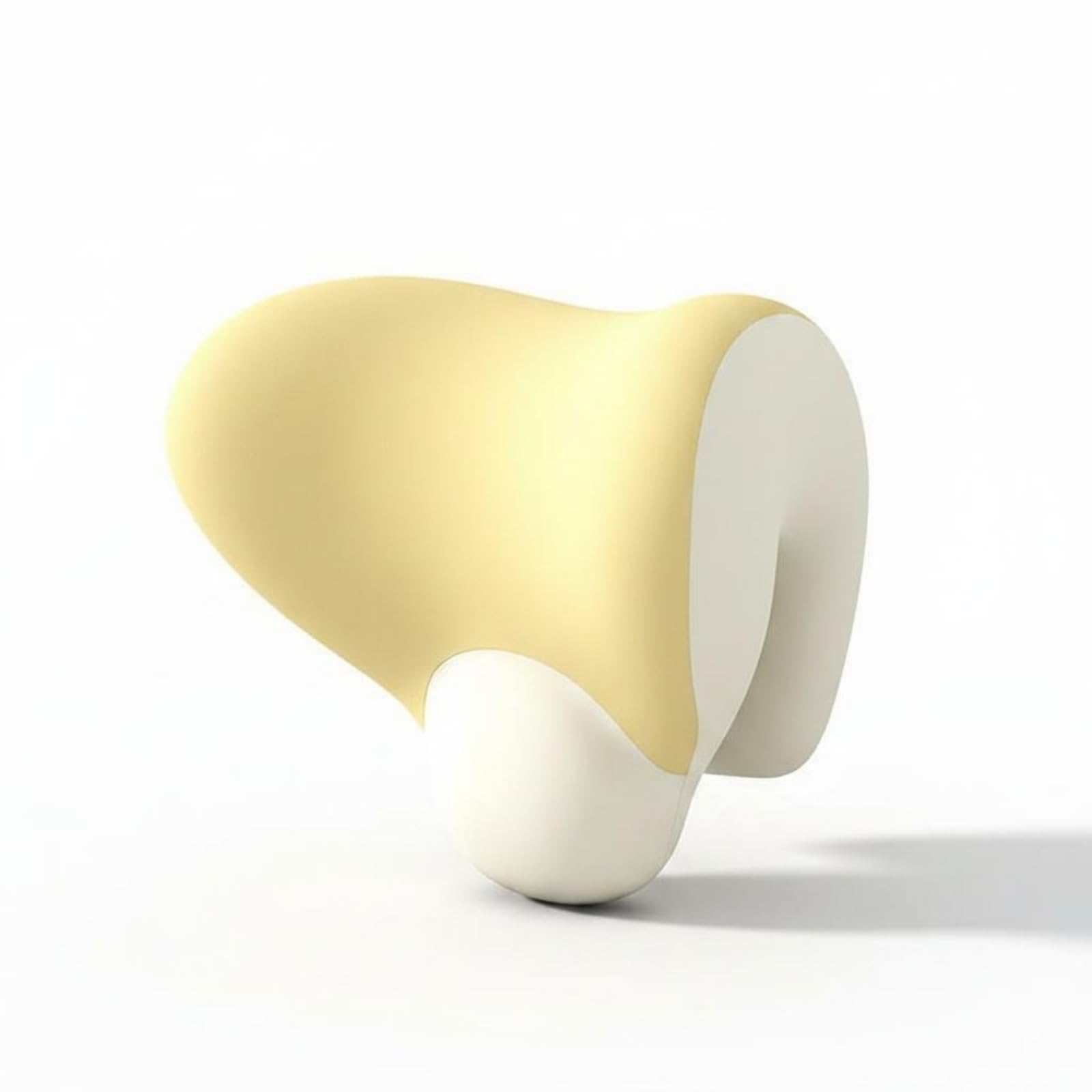 Appui-Tête de Chaise en Mousse Mémoire Jaune Riz 26cm pour Chambre