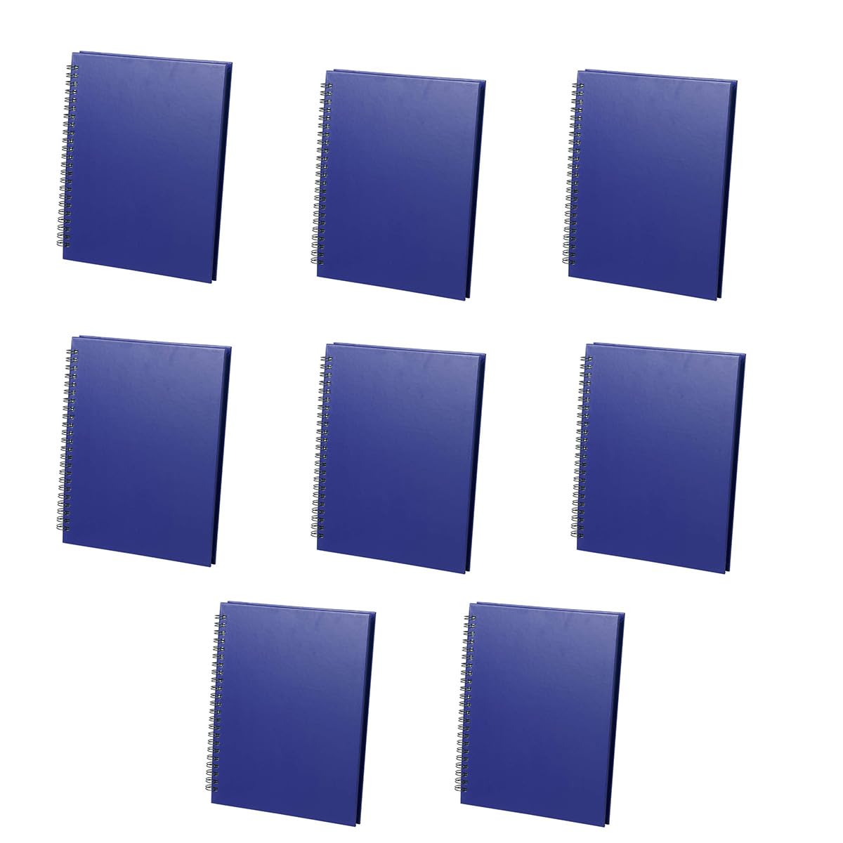 Deliex. 25 Libretas a5 de anillas a rayas en colores 160 Páginas. Cuadernos de Notas con tapa en cartón Kraft (25 UNIDADES, AZUL)