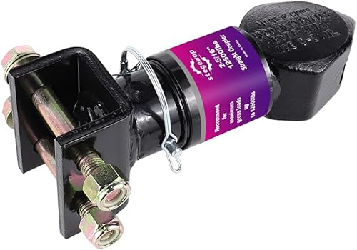 Miniatura 3 de Acoplador de remolque ajustable de 2-516 pulgadas con pestillo de gatillo SAE Clase IV 12500 libras para remolque RV, barco, cámper (negro) (12500