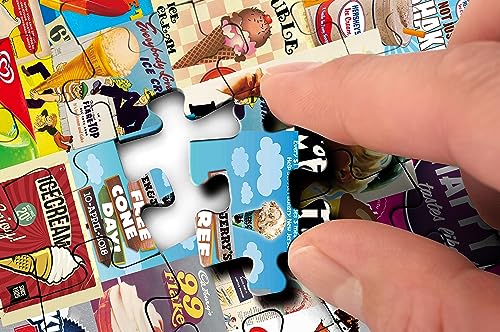 Ice Cream Puzzles for Adults 1000 Pieces, Vintage Puzzles for Adults Food of Ice Cream Posters, Retro 60s 70s 80s 90s Jigsaw Puzzle Ice Cream as Nostalgia Gifts - Thumbnail 6