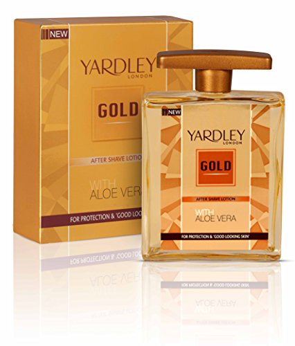 Yardley London Gold After Shave Lotion with Aloevera for Protection and Good Looking Skin 50 Ml