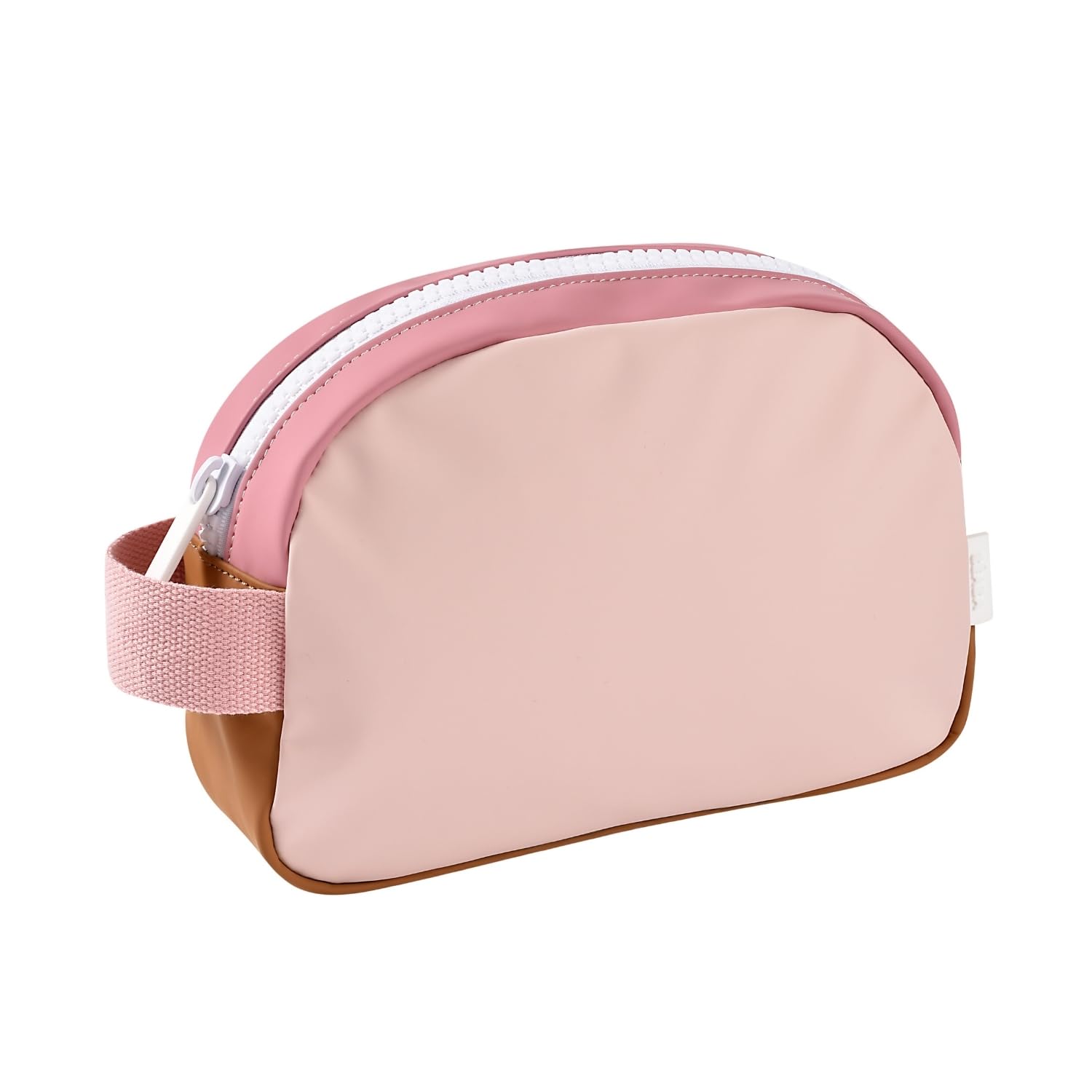BÉABA, Baby/Child Toiletry Bag, Waterproof, Large Capacity 2.5L, Large Zipped Opening, Name Tag, Gum Effect, Faro, Dusty Rose