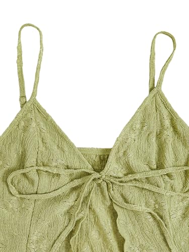 Women's Going Out Tops Y2K Tie Front Asymmetrical Ruffle Hem Crop Tops Boho Cowgirl Outfits3