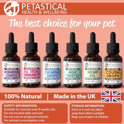 Petastical Skullcap Baldrian, Katzen- und Hundeberuhigung, Angstberuhigungstropfen, Alleine zu Hause, Bellen, laute Geräusche, Feuerwerk, Reisen (30ml)