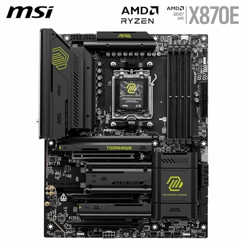 MAG X870E TOMAHAWK WIFI, Scheda madre ATX - Compatibile con Processori AMD Ryzen 9000/8000 / 7000, AM5 - VRM 80A SPS, Memory Boost DDR5 8400+ MT/s (OC), PCIe 5.0 x16, M.2 Gen5, Wi-Fi 7, LAN 5G - Scheda madre - Immagine 1