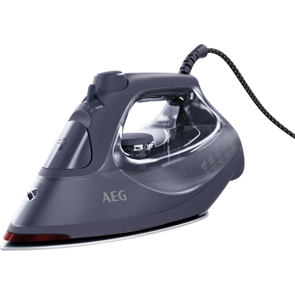 AEG SI6-1-4MN Plancha de Vapor - 2500W, Golpe de Vapor 200g/min, Vapor Continuo 40g/min, Función Antigoteo y Antical, Suela Cerámica, Sensor Apagado, Calentamiento Rápido, 330ml, Azul
