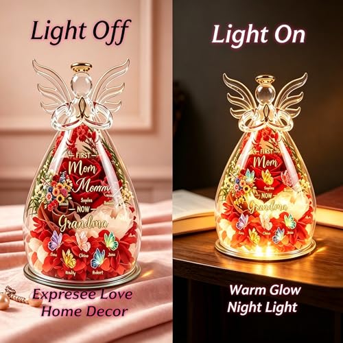 Flor de seda eterna personalizada con luz LED y cúpula de vidrio miniatura 5