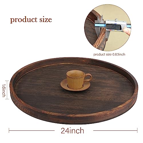 Extra-Large-Round-Ottoman-Table-Tray-24-Rustic-Wooden-Serving-Tray-for-Farmhouse-Decorative-Oversized-Coffee-Table-Trays-Living-Room-Kitchen-Counter-Breakfast-Brown Extra Large Round Ottoman Table Tray 24 Rustic Wooden Serving Tray for Farmhouse Decorative Oversized Coffee Table Trays Living Room Kitchen Counter Breakfast Brown