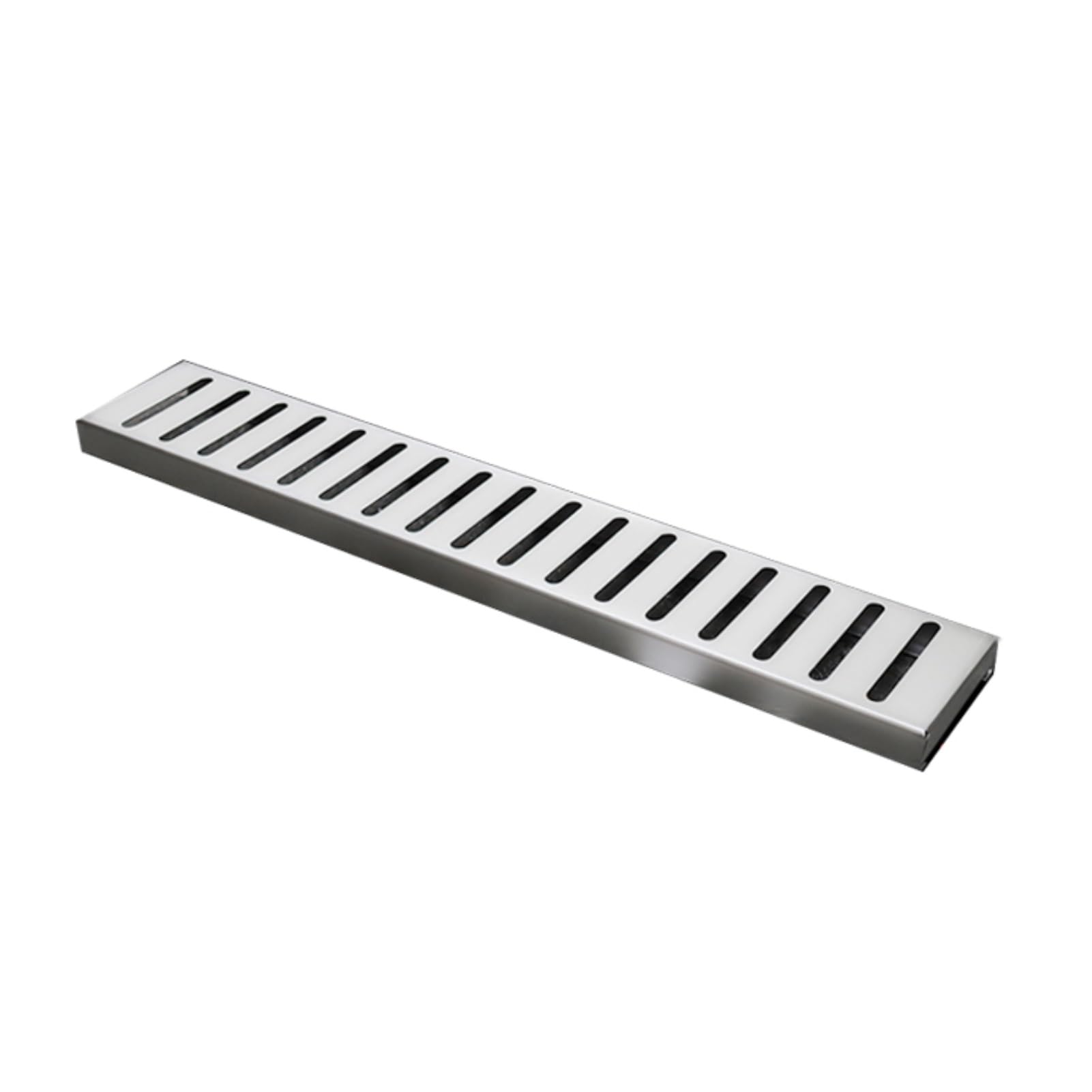 Grille de drainage en acier inoxydable pour terrasse - Caniveau extérieur 27x2x50cm